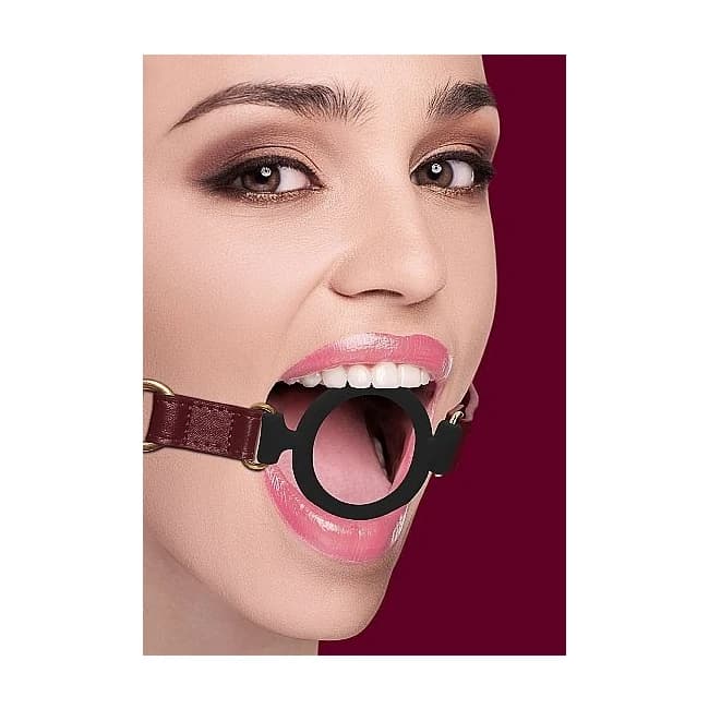 Ouch Halo Silicone Ring Gag Burgundy - Image 1