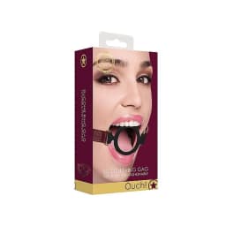 Ouch Halo Silicone Ring Gag Burgundy - Image 2
