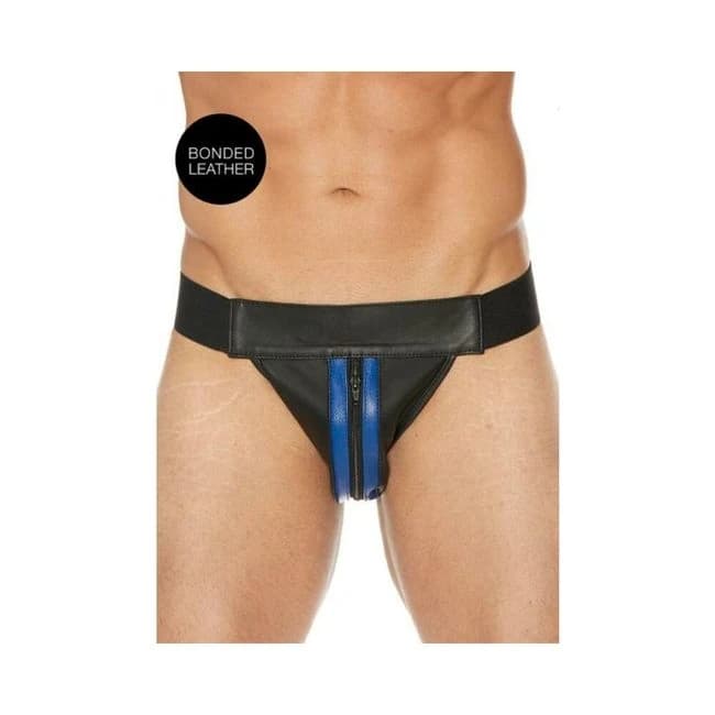 Ouch Jock Front Zip Blue S/m - Image 1