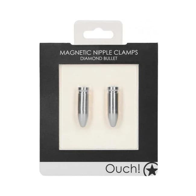 Ouch Magnetic Nipple Clamps - Diamond Bullet - - Image 1