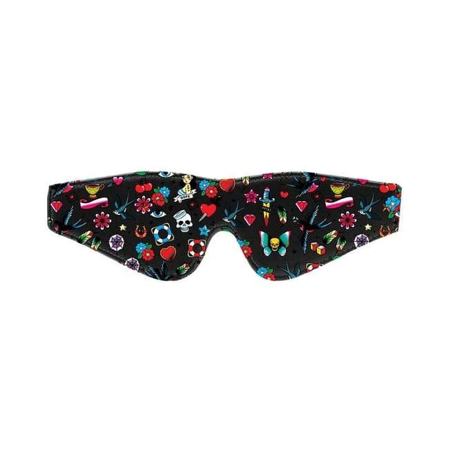 Ouch! Old School Tattoo Printed Eye Mask - Image 1