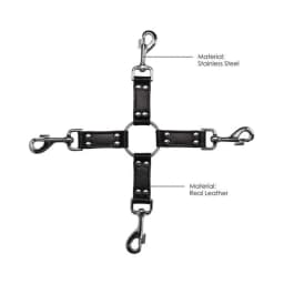 Ouch! Pain - Saddle Leather 4-Way Hogtie Cross, image 3
