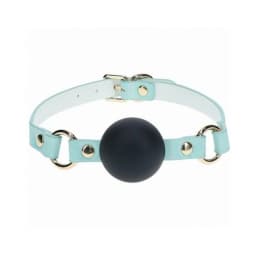 Ouch! Paris Collection Silicone Ball Gag Blue - Image 1
