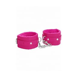 Ouch! Plush Leather Handcuffs, image 2