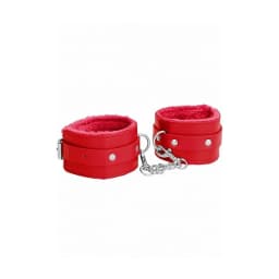 Ouch! Plush Leather Handcuffs, image 4