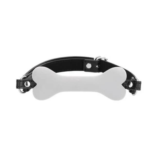 Ouch! Puppy Play Silicone Bone Gag White - Image 1