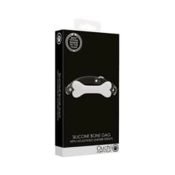 Ouch! Puppy Play Silicone Bone Gag White - Image 2