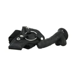 Ouch! Realistic - 7 Inch - Strap-on - Black, image 1