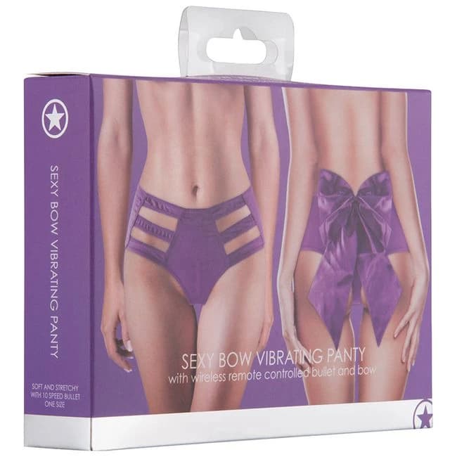 Ouch! Sexy Bow Vibrating Panty-purple - Image 1