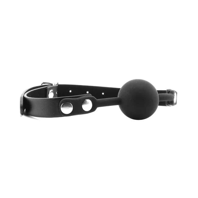 Ouch Silicone Ball Gag Black O/s - Image 1