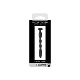 Ouch! Silicone Penis Plug W/ Ribbing 0.4in/ 11mm, image 2