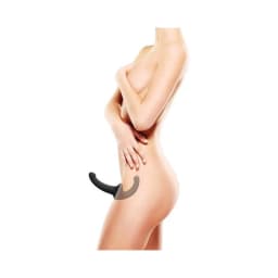 Ouch! Silicone Strapless Strapon - Black, image 3