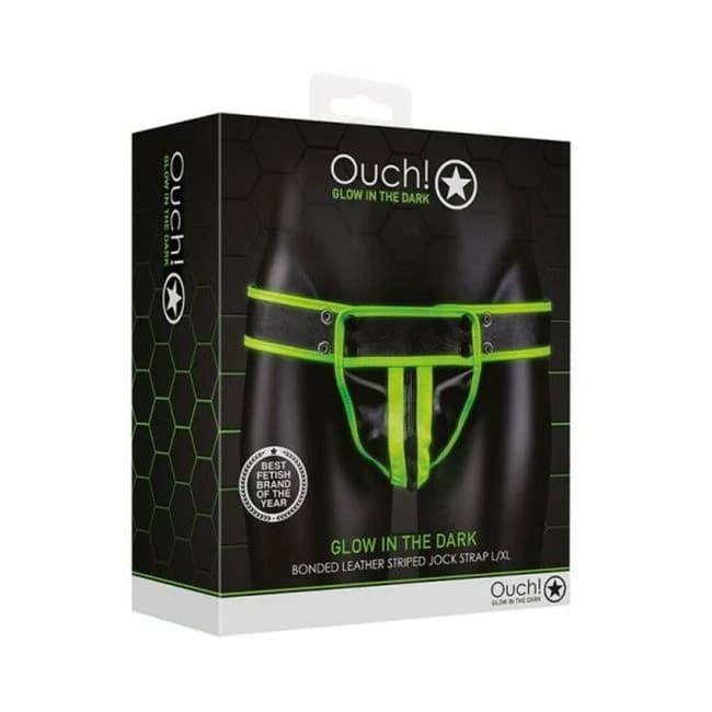 Ouch Striped Jock Strap Gitd L/xl - Image 1