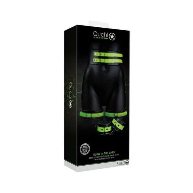 Ouch Thigh Cuffs Belt Handcuff Gitd, image 1