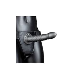 Ouch! Twisted Hollow Strap-on 8in Gunmetal, image 3