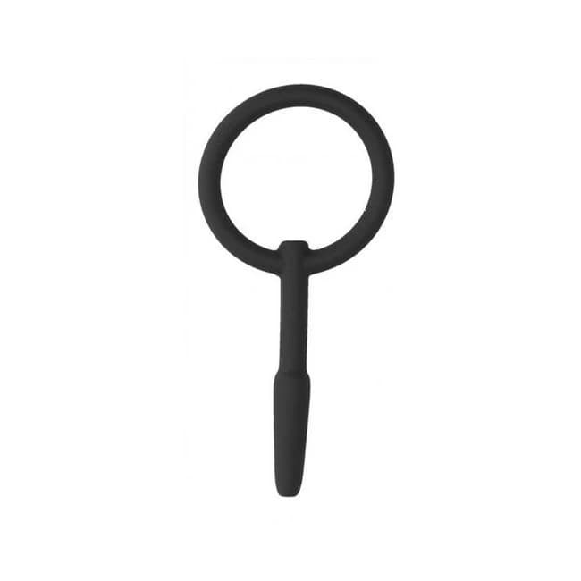 Ouch! Urethral Sounding - Silicone Plug - Black - - Image 1