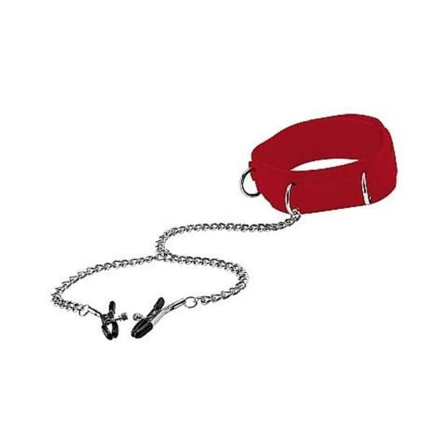 Ouch Velcro Collar Red - Image 1