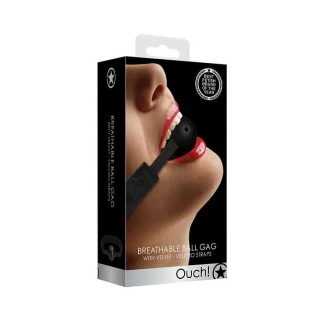 Ouch Velvet Velcro Adjustable Breathable Gag - Image 1