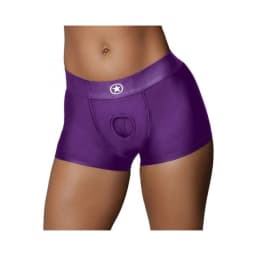 Ouch! Vibrating Strap-on Boxer Purple, image 1