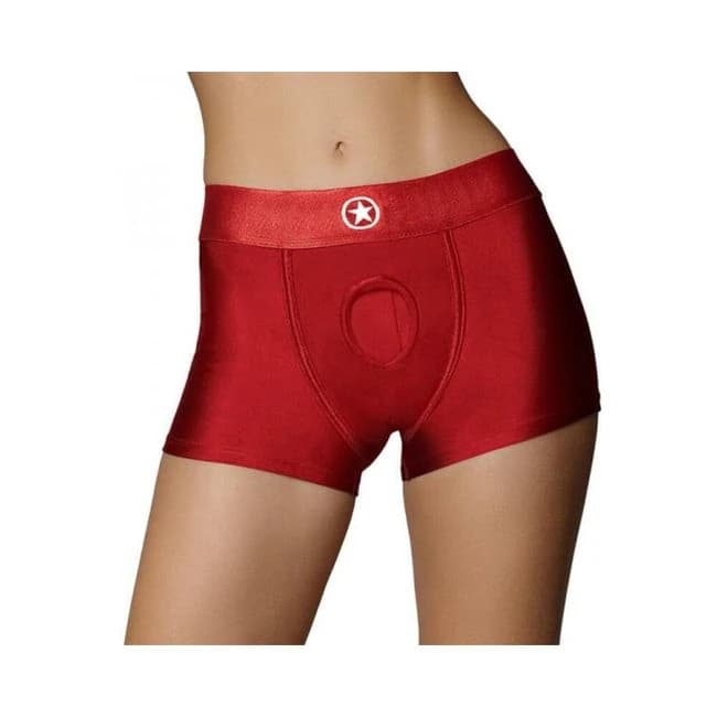 Ouch! Vibrating Strap-on Boxer Red Xs/s - Image 1