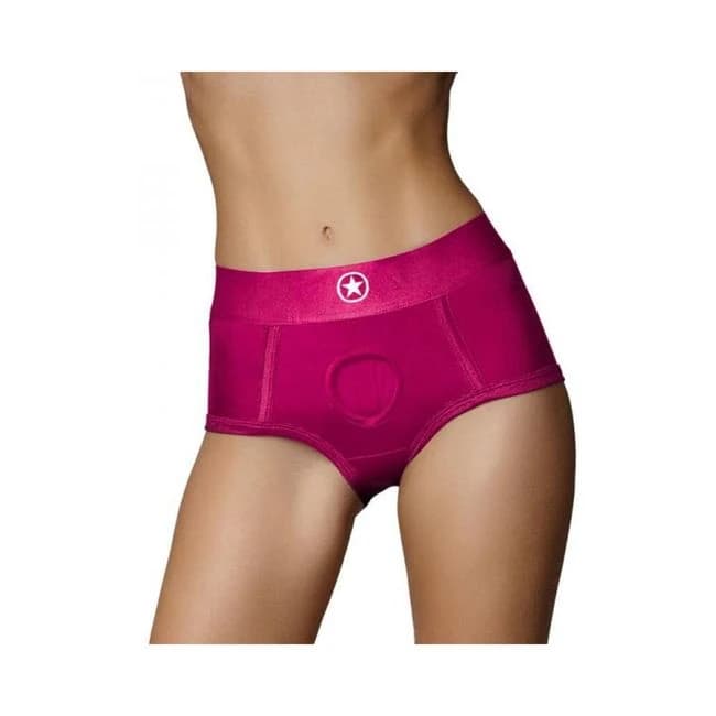 Ouch! Vibrating Strap-on Brief Pink Xs/s - Image 1