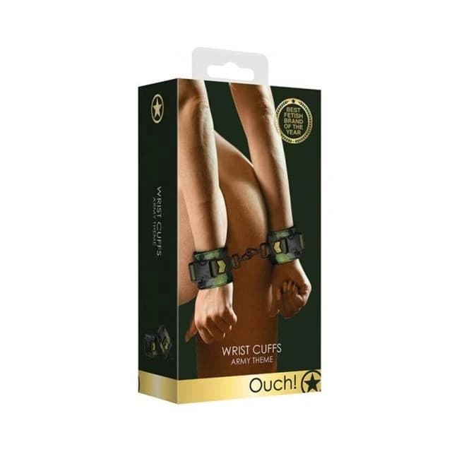 Ouch Wrist Cuffs - Army Theme - Green - Image 1