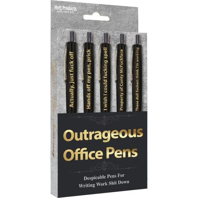 Outrageous Office Pens Asst Sayings 5 Pk - Image 1