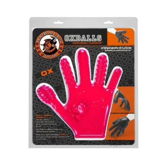 Oxballs Finger Fuck Glove Hot Pink - Image 1