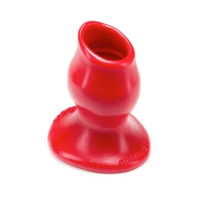 Oxballs Pighole-2, Hollow Plug, Medium, Red - Image 1