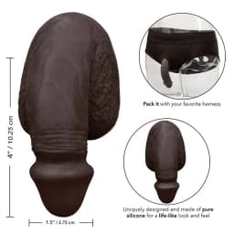 Packer Gear Black Packing Penis 4in Silicone - Image 5