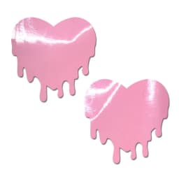 PASTEASE FAUX LATEX BABY PINK MELTY HEARTS  - Image 1