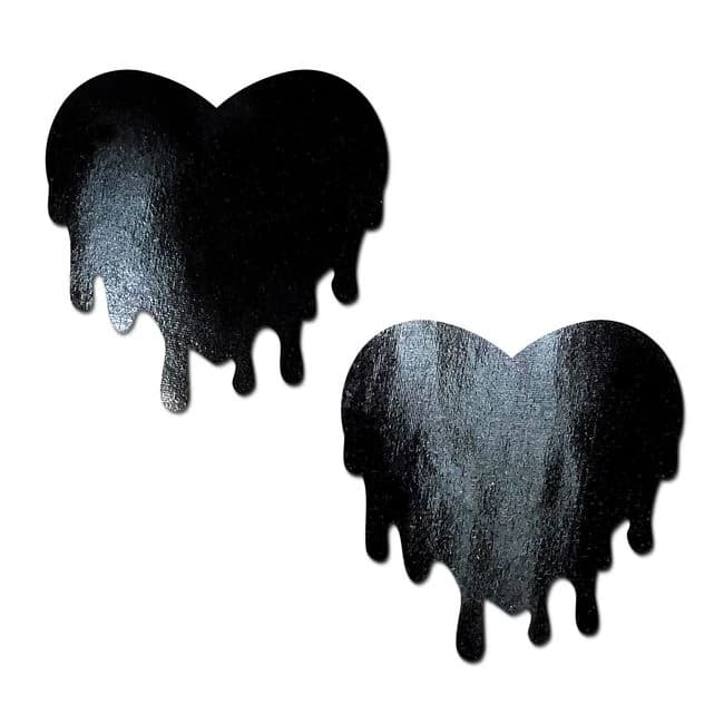 PASTEASE FAUX LATEX BLACK MELTY HEARTS  - Image 1