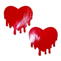 PASTEASE FAUX LATEX RED MELTY HEARTS  - Image 1