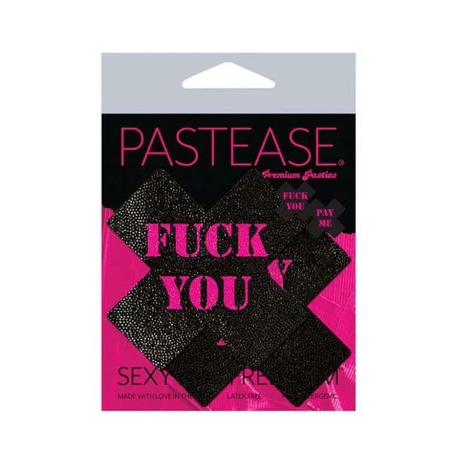 Pastease Fuck You Pay Me Cross - Black/pink O/s - Image 1