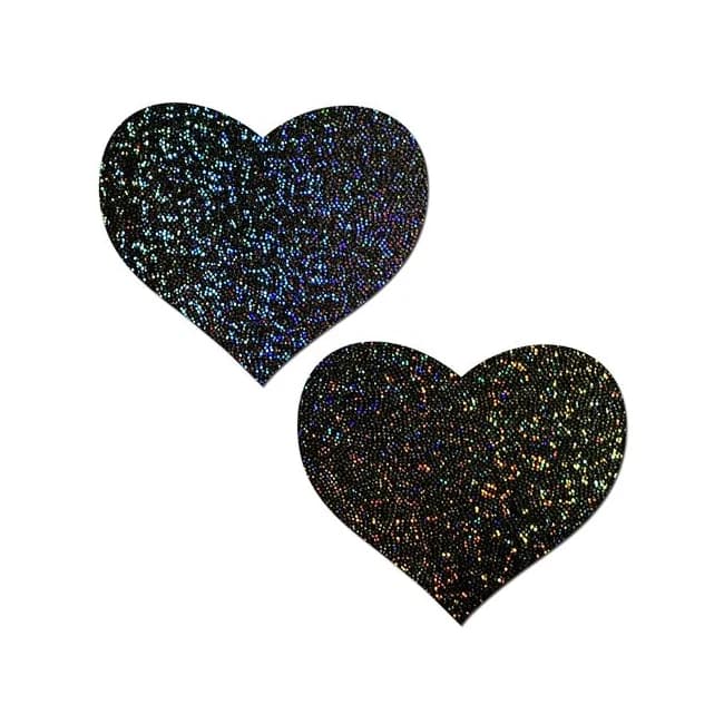 PASTEASE GLITTER HEART BLACK  - Image 1
