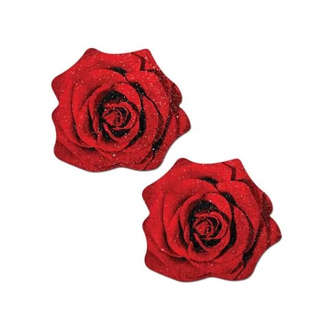 Pastease Glitter Velvet Blooming Rose Red O/s - Image 1