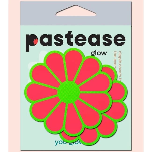 Pastease Glow in the Dark Pink & Green Flowers - Image 2