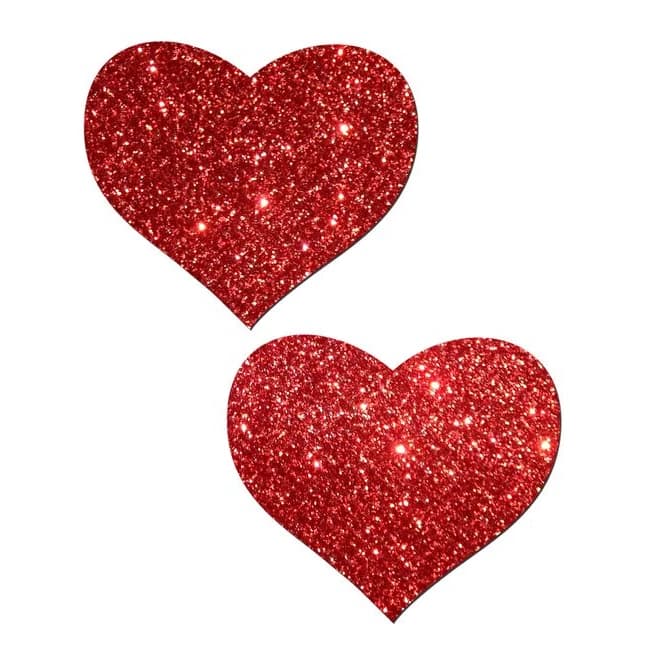 Pastease Heart Red Glitter - Image 1