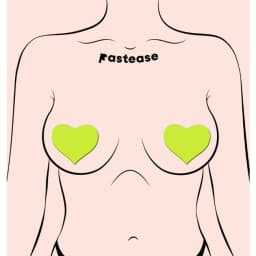 Pastease Hearts Glow in the Dark Neon Yellow, image 1
