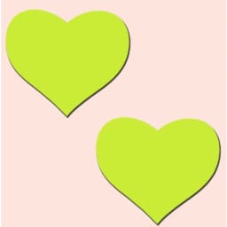 Pastease Hearts Glow in the Dark Neon Yellow, image 2