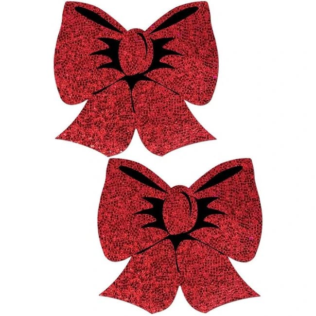 PASTEASE HOLOGRAPHIC RED BOWS  - Image 1