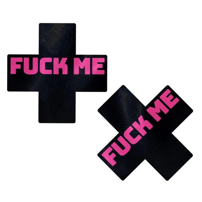 PASTEASE LIQUID BLACK CROSS PINK FUCK ME  - Image 1