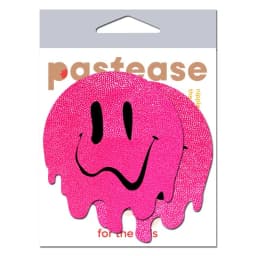 Pastease Melty Smiley Face Neon Pink Pasties, image 2
