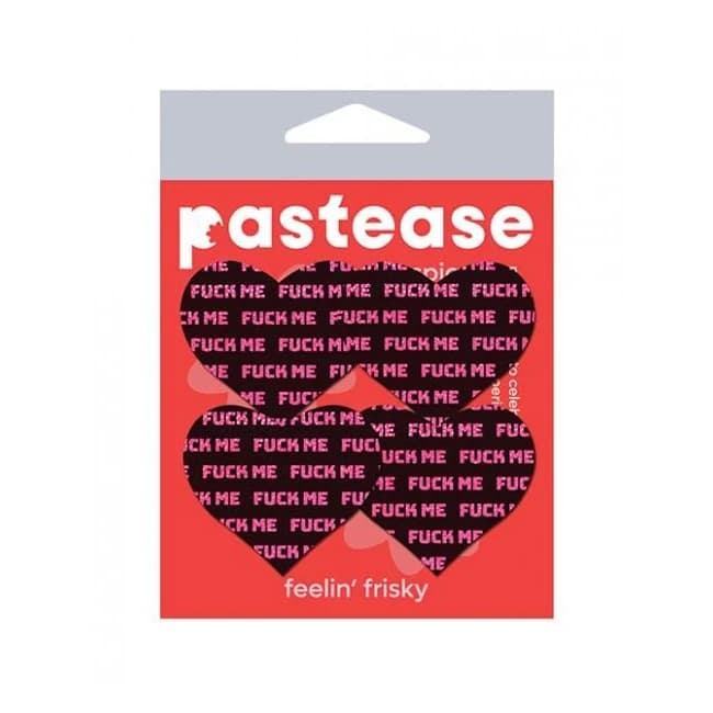 Pastease Petites Fuck Me Hearts - Black/pink O/s - Image 1