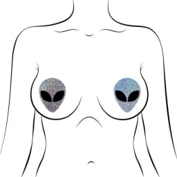 Pastease Silver Glitter Alien W/ Black Eyes, image 2