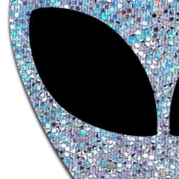 Pastease Silver Glitter Alien W/ Black Eyes, image 7