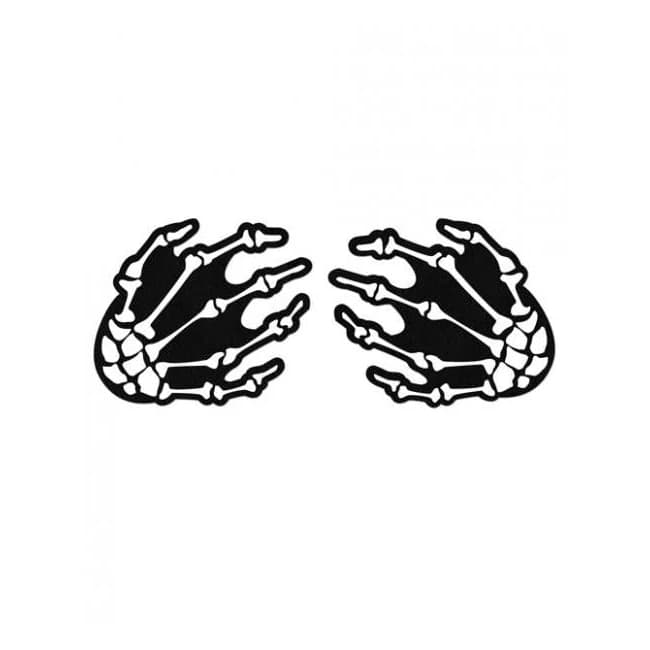 Pastease Skeleton Hands White Pasties - Image 1