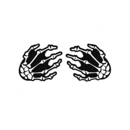 Pastease Skeleton Hands White Pasties, image 1