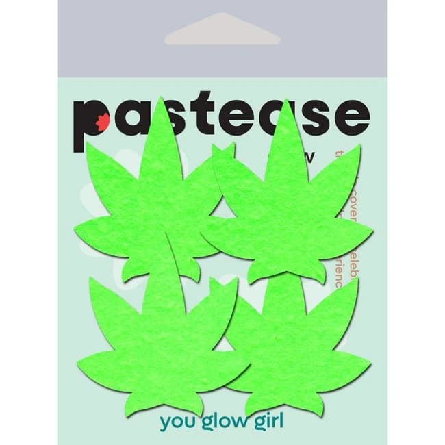Pastease Small Glow in the Pot Leaf Nipple - Image 1