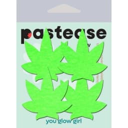 Pastease Small Glow in the Pot Leaf Nipple, image 1